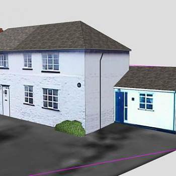 中世纪石屋建筑住宅SU模型下载_sketchup草图大师SKP模型