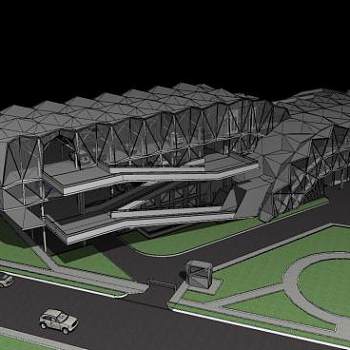 现代研究中心建筑SU模型下载_sketchup草图大师SKP模型