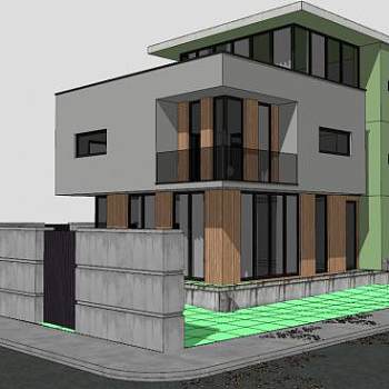 现代住宅简约屋子SU模型下载_sketchup草图大师SKP模型