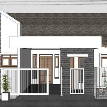 现代家庭装修建筑SU模型下载_sketchup草图大师SKP模型