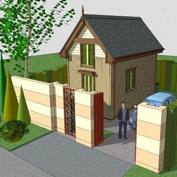 现代小房子研究建筑SU模型下载_sketchup草图大师SKP模型