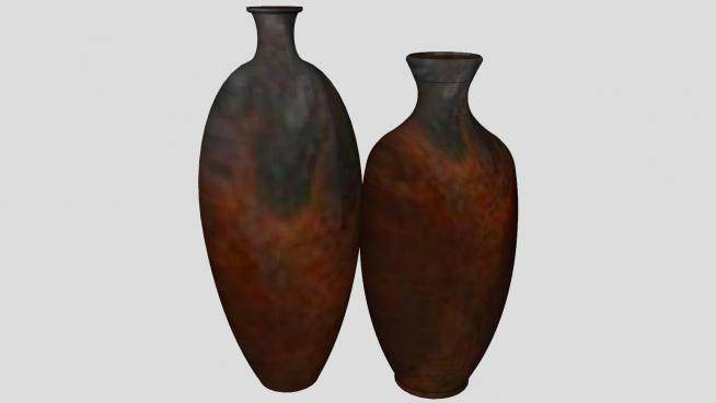 复古工艺品陶瓷花瓶SU模型下载_sketchup草图大师SKP模型