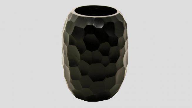 几何外观黑色平面陶瓷花瓶SU模型下载_sketchup草图大师SKP模型