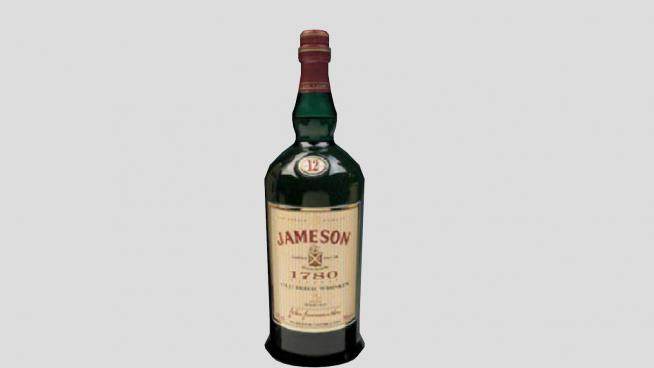 1780年詹姆逊威士忌酒瓶SU模型下载_sketchup草图大师SKP模型