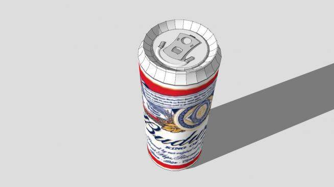 百威啤酒酒罐SU模型下载_sketchup草图大师SKP模型