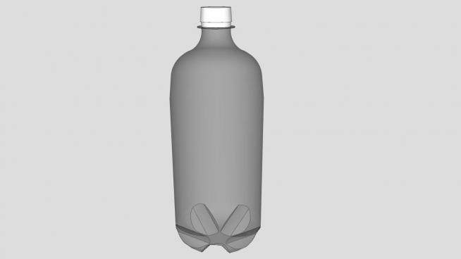2升透明汽水瓶SU模型下载_sketchup草图大师SKP模型