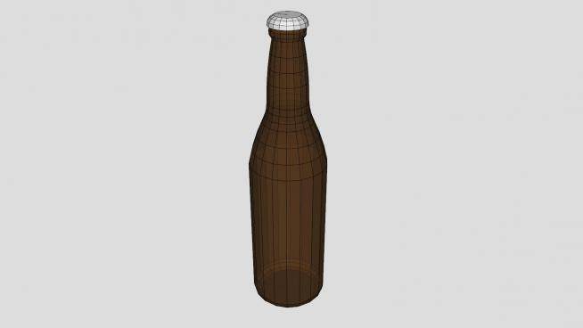 棕色啤酒瓶SU模型下载_sketchup草图大师SKP模型