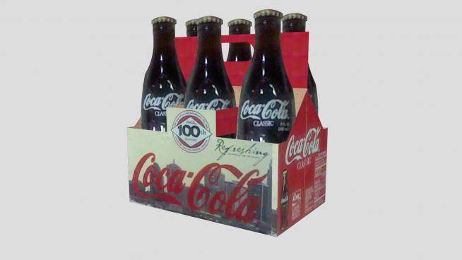 经典可乐6瓶包装SU模型下载_sketchup草图大师SKP模型