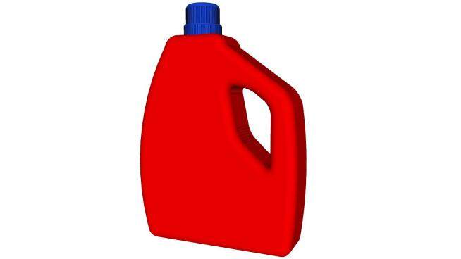 红瓶蓝盖洗衣液瓶SU模型下载_sketchup草图大师SKP模型