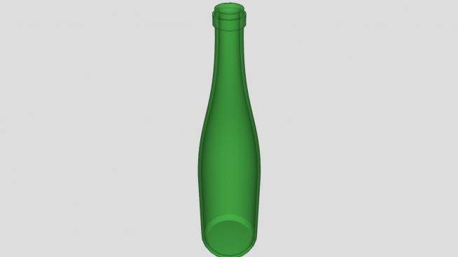 阿尔萨斯葡萄酒酒瓶SU模型下载_sketchup草图大师SKP模型