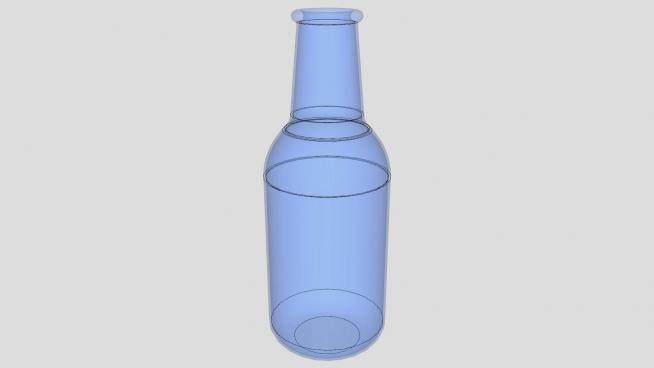 透明玻璃酒水瓶SU模型下载_sketchup草图大师SKP模型