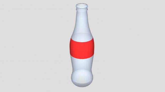 玻璃瓶红色标签SU模型下载_sketchup草图大师SKP模型