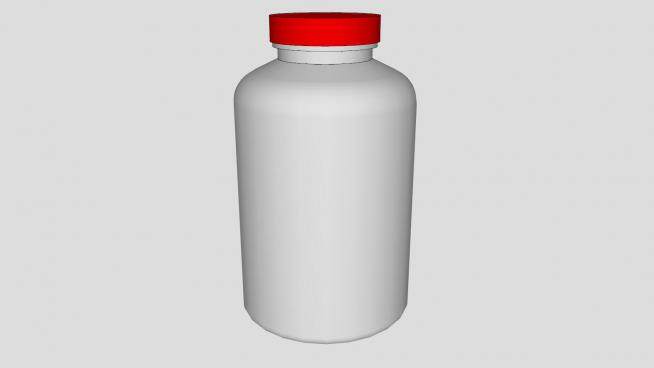 沃尔格林钙乳剂白瓶SU模型下载_sketchup草图大师SKP模型
