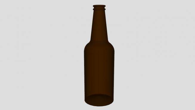 棕色玻璃酒瓶SU模型下载_sketchup草图大师SKP模型
