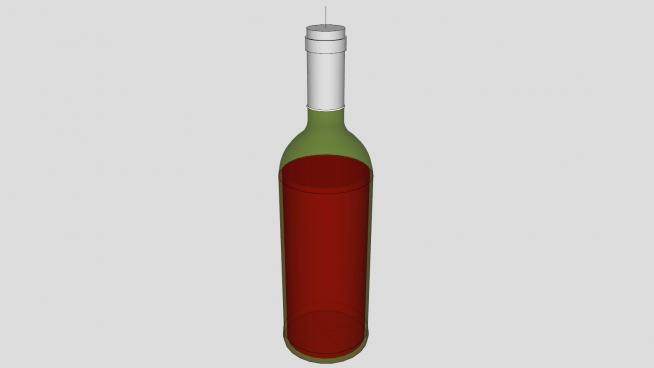 装红酒的玻璃瓶SU模型下载_sketchup草图大师SKP模型