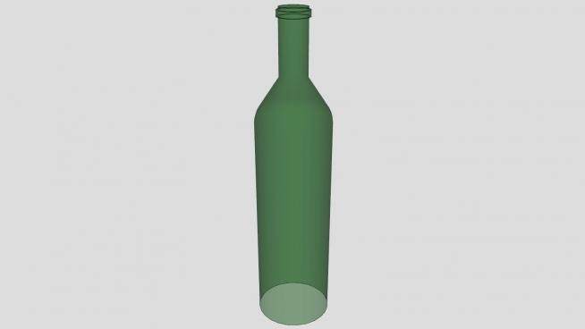 标准葡萄酒瓶SU模型下载_sketchup草图大师SKP模型