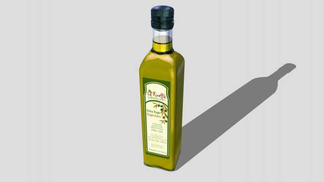 橄榄油标签瓶子SU模型下载_sketchup草图大师SKP模型