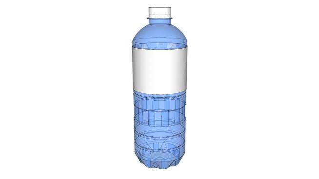 透明塑料水瓶SU模型下载_sketchup草图大师SKP模型