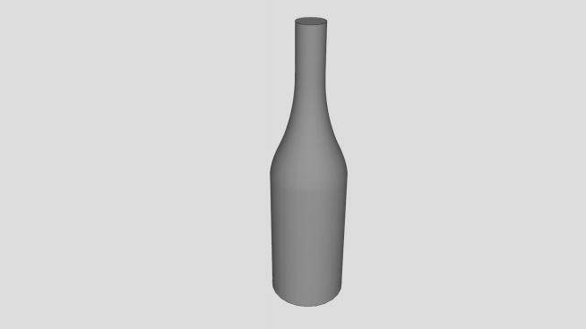 750毫升酒瓶SU模型下载_sketchup草图大师SKP模型