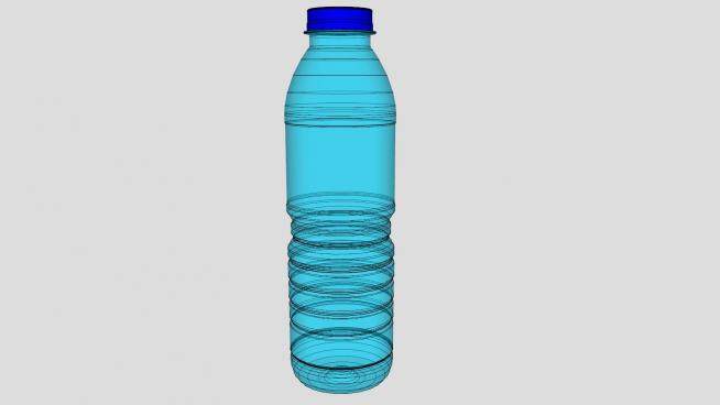 塑料透明水瓶SU模型下载_sketchup草图大师SKP模型
