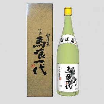 日本清酒酒瓶包装SU模型下载_sketchup草图大师SKP模型