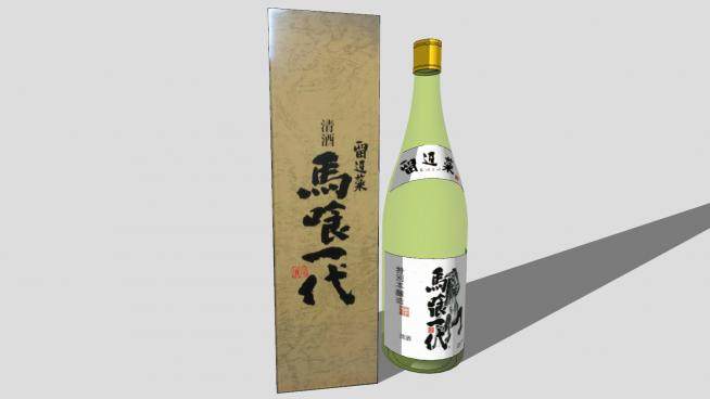 日本马喰一代清酒SU模型下载_sketchup草图大师SKP模型