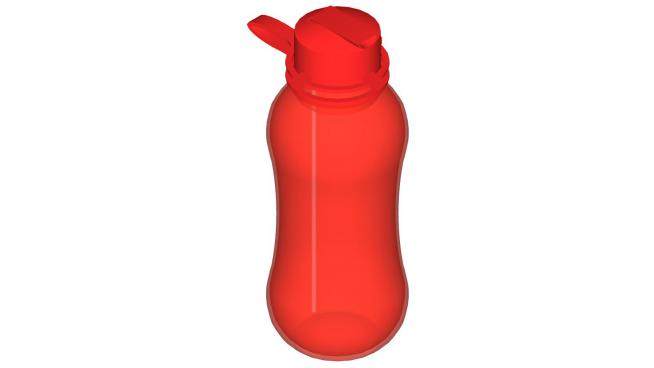 红色塑料水瓶SU模型下载_sketchup草图大师SKP模型