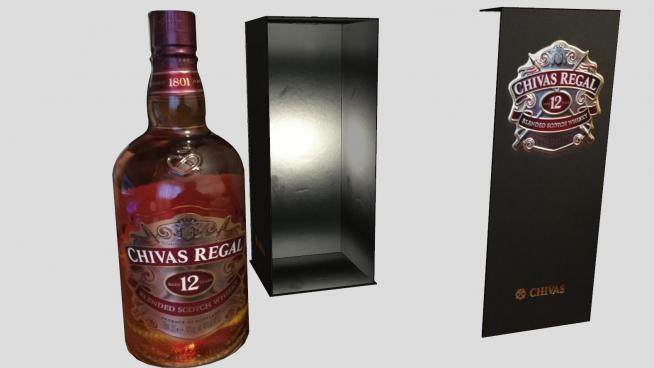 芝华士威士忌和酒盒SU模型下载_sketchup草图大师SKP模型