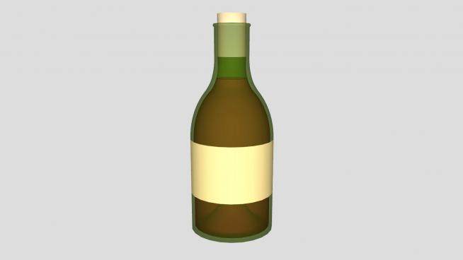 装酒水的标签酒瓶SU模型下载_sketchup草图大师SKP模型
