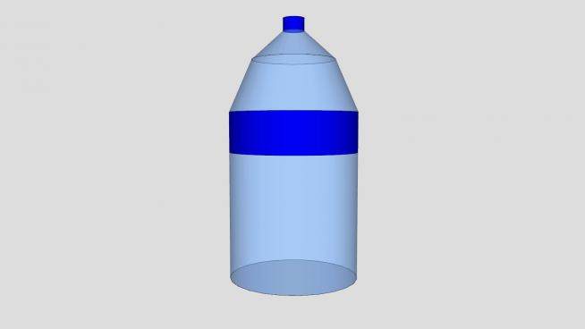 简约塑料水瓶SU模型下载_sketchup草图大师SKP模型