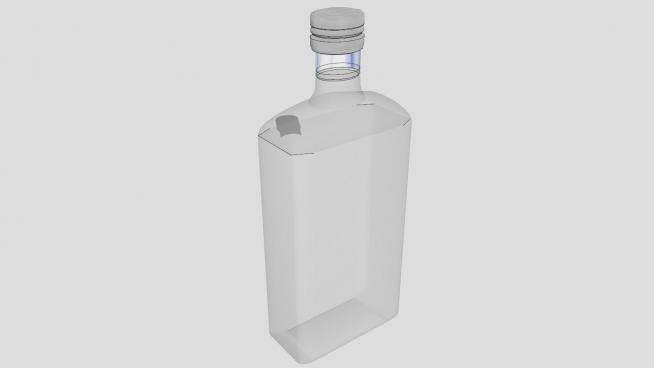 透明酒瓶酒水SU模型下载_sketchup草图大师SKP模型
