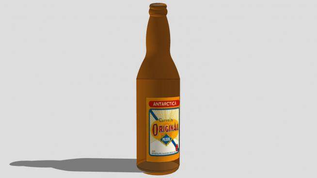 啤酒酒水标签酒瓶SU模型下载_sketchup草图大师SKP模型