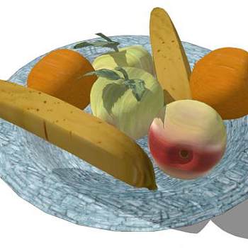 果盘中的水果SU模型下载_sketchup草图大师SKP模型
