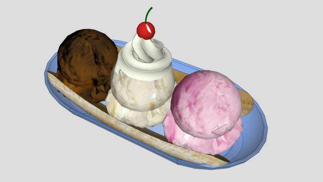 冰淇淋奶油SU模型下载_sketchup草图大师SKP模型