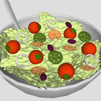 蔬菜沙拉SU模型下载_sketchup草图大师SKP模型