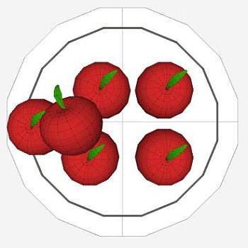 一盘子红苹果SU模型下载_sketchup草图大师SKP模型