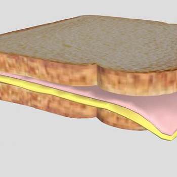 夹层芝士火腿面包SU模型下载_sketchup草图大师SKP模型