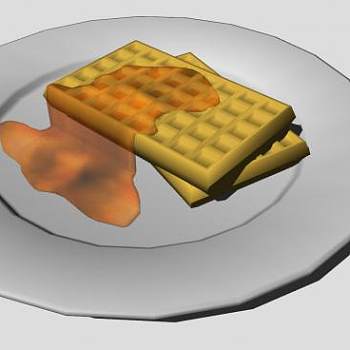 蘸酱华夫饼SU模型下载_sketchup草图大师SKP模型