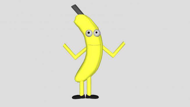 香蕉型人偶SU模型下载_sketchup草图大师SKP模型