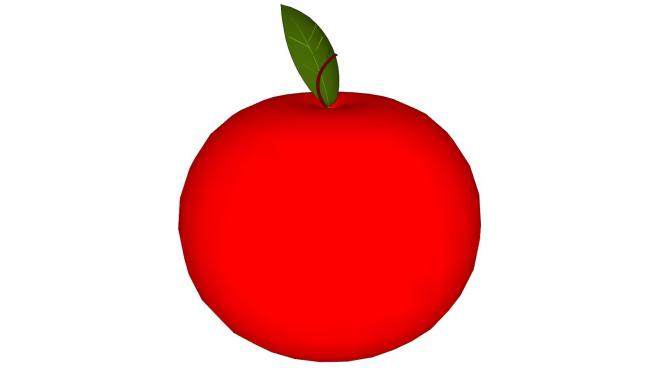 红色苹果水果SU模型下载_sketchup草图大师SKP模型