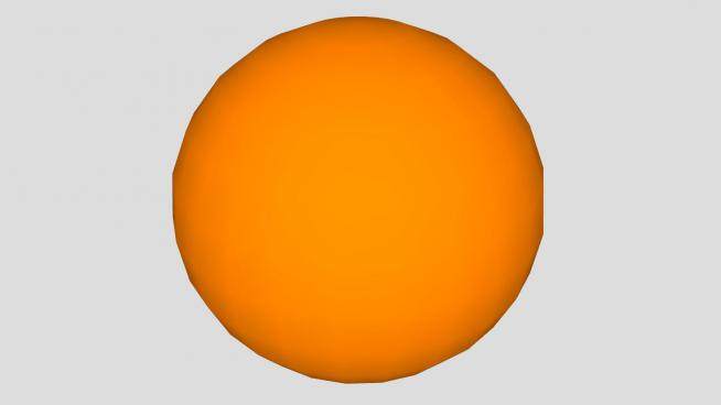 橙色的完整圆球SU模型下载_sketchup草图大师SKP模型