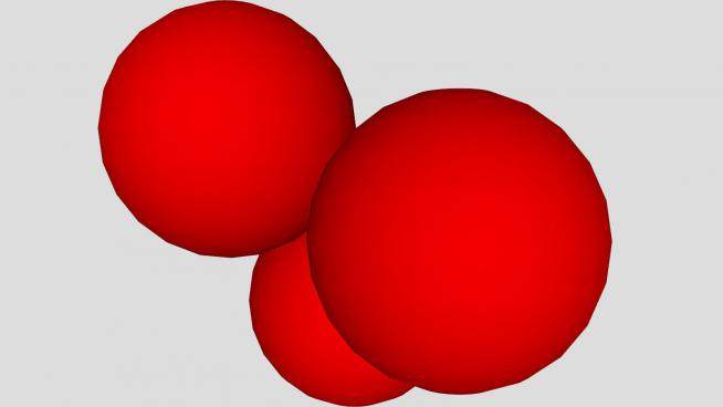 三个红色的球体SU模型下载_sketchup草图大师SKP模型