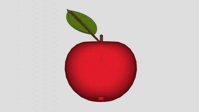 红色的苹果SU模型下载_sketchup草图大师SKP模型