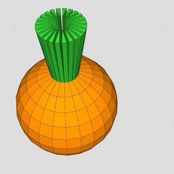 简易菠萝水果SU模型下载_sketchup草图大师SKP模型