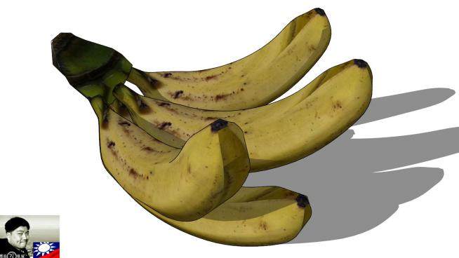 五根香蕉水果SU模型下载_sketchup草图大师SKP模型
