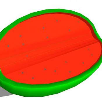 一半西瓜水果SU模型下载_sketchup草图大师SKP模型