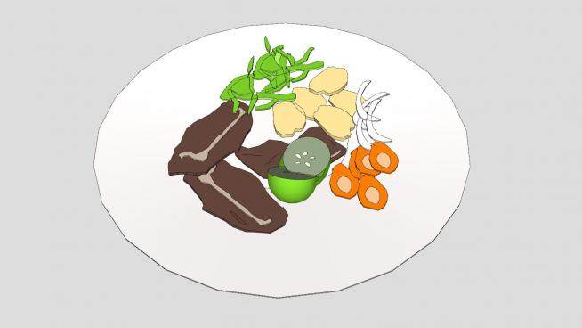 墨西哥蔬菜肉类食品SU模型下载_sketchup草图大师SKP模型