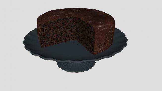 巧克力蛋糕SU模型下载_sketchup草图大师SKP模型