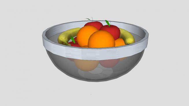 水果碗中水果SU模型下载_sketchup草图大师SKP模型