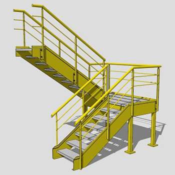 工业旋转楼梯SU模型设计_su模型下载 草图大师模型_SKP模型